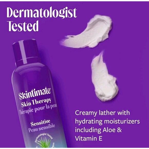 Skintimate Skin Therapy Sensitive Skin Moisturizing Shave Gel for Women-7 oz 2pc - Picture 5 of 6